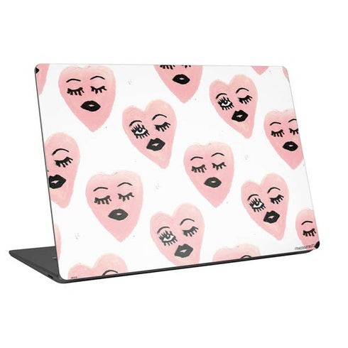 Bouffants and Broken Hearts Winking Hearts Laptop Skins